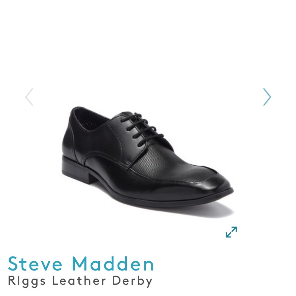 Steve Madden black Riggs Leather Derby dress shoe